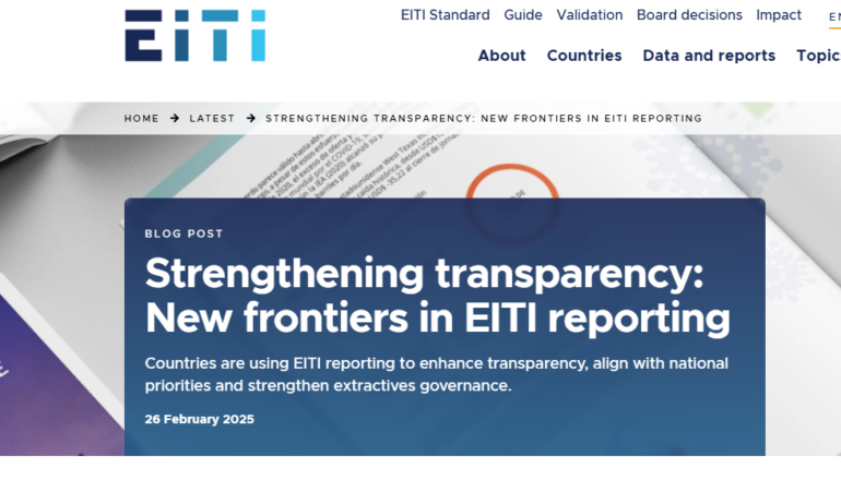 Strengthening transparency: New frontiers in EITI reporting