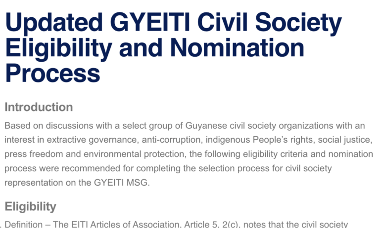 Updated GYEITI Civil Society Eligibility and Nomination Process